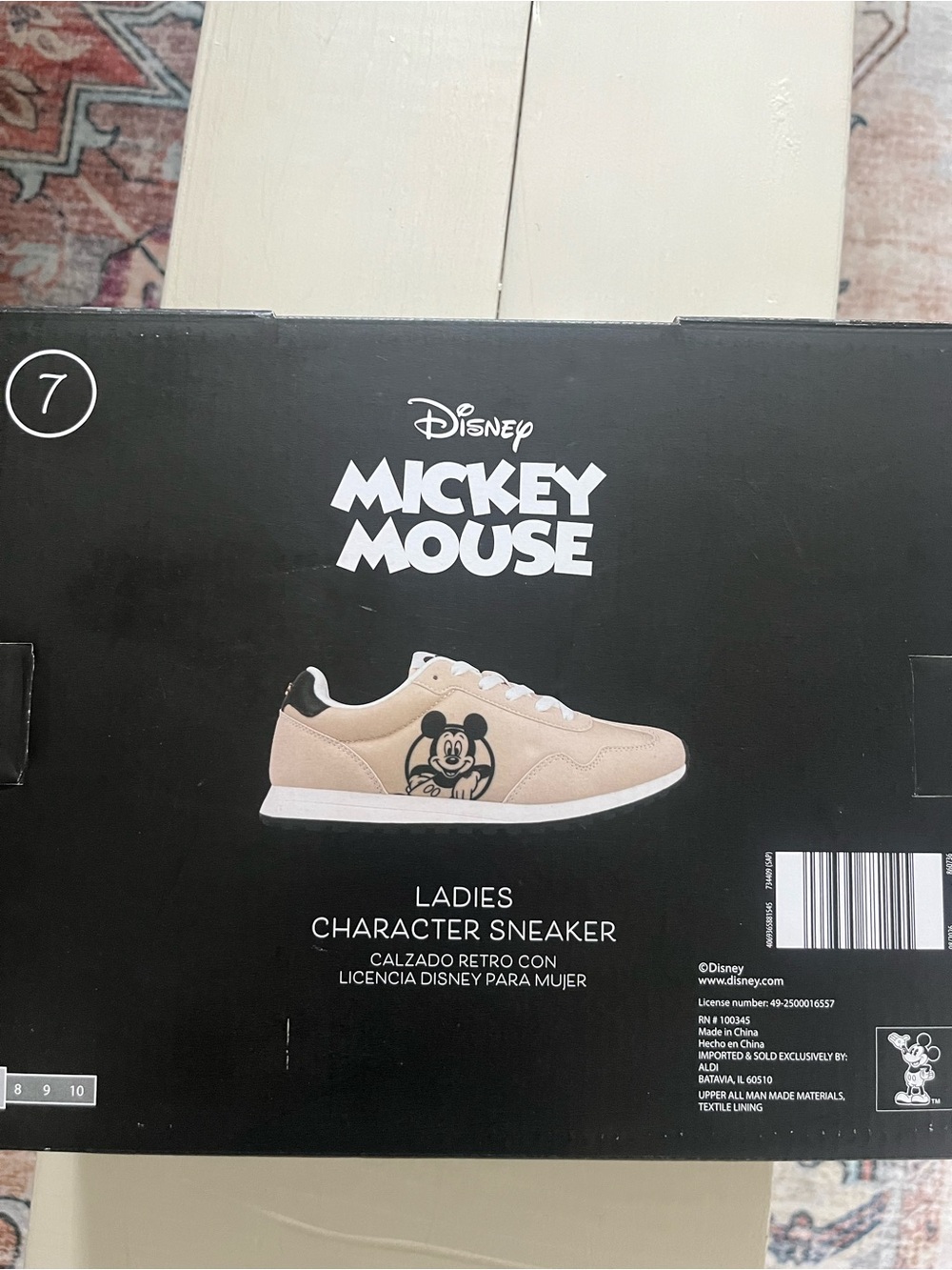 Disney Mickey Mouse womens Beige Character Sneakers